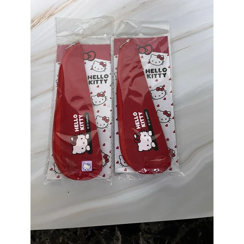 2 Sets Sanrio Hello Kitty Tableware Set Stainless Steel Spoon&Fork with Pouch